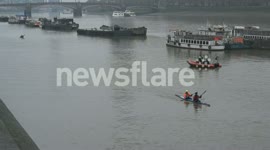 Devizes to Westminster Canoe Race Finishes at Westminster Bridge