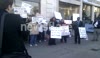 Protesters in Trafalgar Square