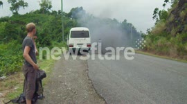 Minibus explodes in Fiji