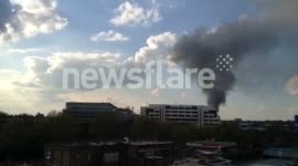 Fire at Scrubs Lane metal recycling yard in Willesden, London