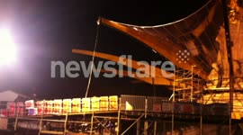 Queens Diamond Jubilee stage preparations