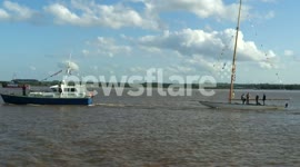 Jubilee Flotilla assembles at the Humber Bridge