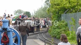 Olympic Torch arrives on Cleethorpes Coast Light Railway