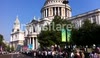 Olympic torch relay St Pauls, London