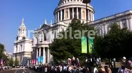 Olympic torch relay St Pauls, London