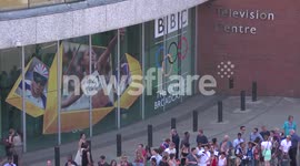 Olympic Torch travels through White City