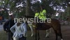 Police outside Hyde Park