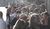 Crowds begin to build at Kiwi house to celebrate NZ's first gold