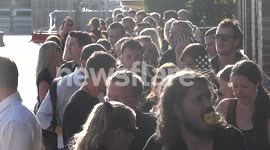 Crowds begin to build at Kiwi house to celebrate NZ's first gold