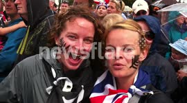 Kiwi fans at the rowing