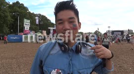 A fan with dual allegiances talking about the Olympics atmosphere