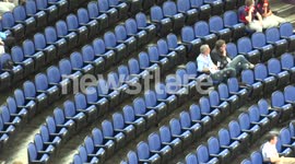 Empty seats at the Men's Basketball Semi Final