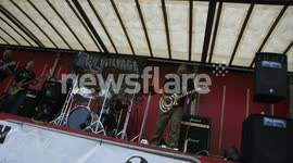 Plymouth Mega Ride - Band playing