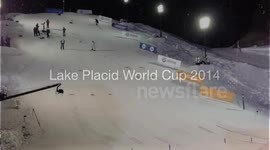 Aerial ski action Lloyd Wallace (GBR) double-full full