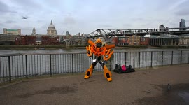 transformer street entertainer new age busking on the south bank london