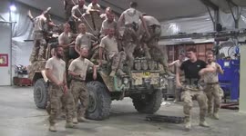 Swedish Marines making parody of Grease lightning in Afghanistan