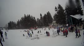 Helicopter crashes through German ski resort