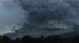 Indonesia’s Mount Sinabung erupts more than 30 times in one day, spewing lava and ash clouds and forcing more than 26,000 people to flee