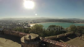 Donostia panorama from Mount Urgull-Donostia panoramica desde el monte Urgull