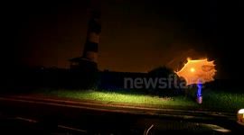 Plymouth Police closed off the sea front on the hoe tonight