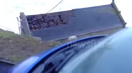 Storm threatens Porthleven belltower