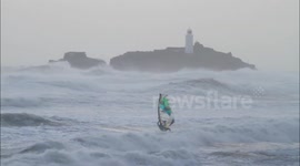 Windsurfing in Giant Waves