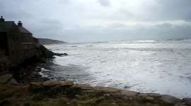 national trust wembury on the devon has decommisioned  its holiday cottages due to danger of Coastal erosion,dead birds have already washed up from the storm
