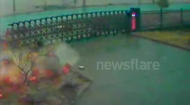 CCTV footage of a bus crash