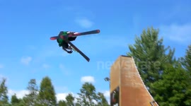 Fail: Freeski slopestyle water crashes 2