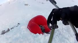 Skier gets caught in avalanche
