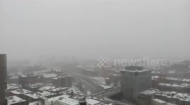 People urged to stay off the roads as blizzard hits Boston