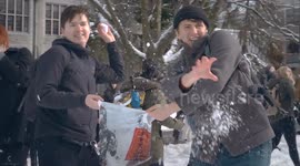 UBC students engage in fierce campus wide snowball fight