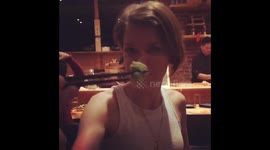 Eating a Huge Chunk of Wasabi on a Dare