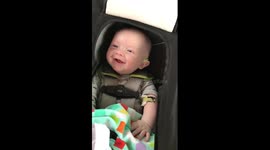 Sweet baby boy hears mommy's voice for the first time!