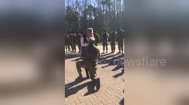 US soldiers help comrade propose to girlfriend in heartwarming video