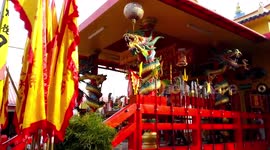 Phuket Vegetarian Festival 2015, Raising of the Lantern Pole