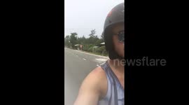 Newsflare Edit - Irish tourists involved in motorbike crash in Vietnam while taking selfie