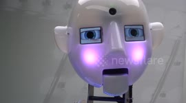 Hilarious robot talks and acts