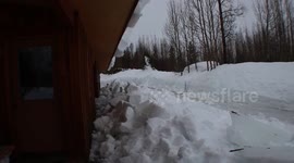 Roof Snow Avalanche!