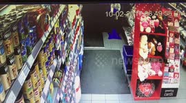 Thief caught stealing childrens' magazines from newsagent on all fours.