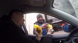 YouTuber gives out 50 cheeseburgers to the homeless in Asheville, NC