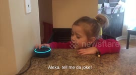 US toddler gets frustrated when Alexa doesn't understand her