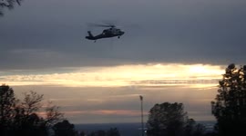 Helicopters transport rocks to repair Oroville dam