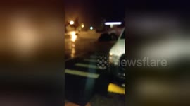 Dramatic rain storm in