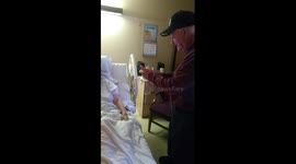 Sweet Valentine's serenade from my grandpa to my grandma after 61 years of marriage.