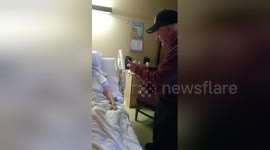 Valentine's Day: Heartwarming scene as 86-year-old man serenades bed-bound wife