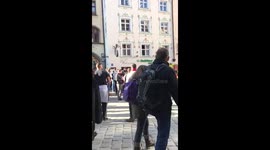 Arsenal fans in Munich 15th of Feb 2017