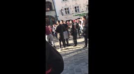 Arsenal fans in Munich 15th of Feb 2017