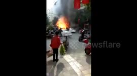 Gas cylinder explodes in China