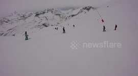 GoPro catches skier crashing into woman on slopes